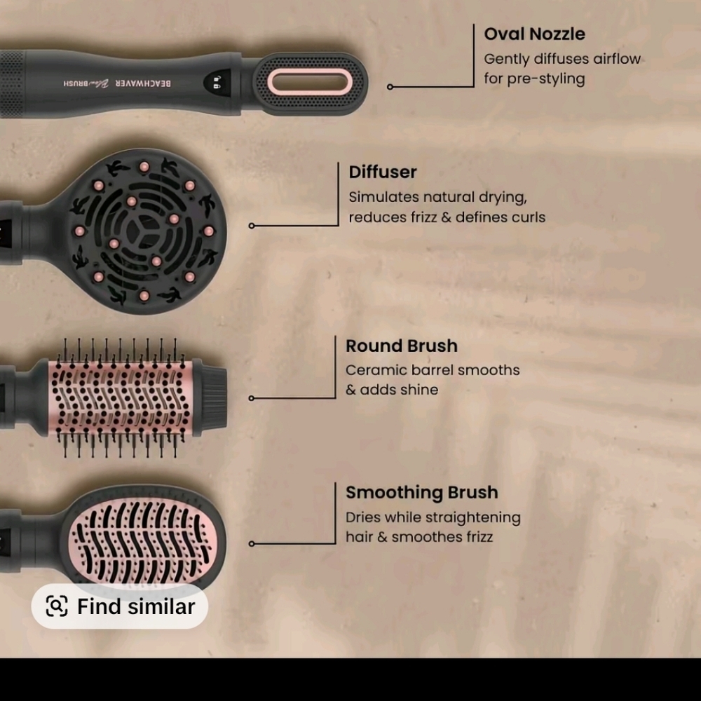 Black and Pink Hair Styling Set